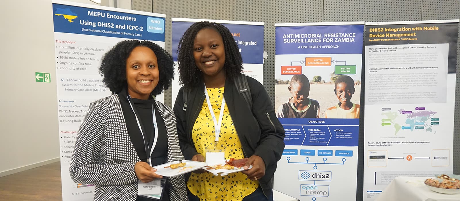 Volunteers celebrating at Geneva summit